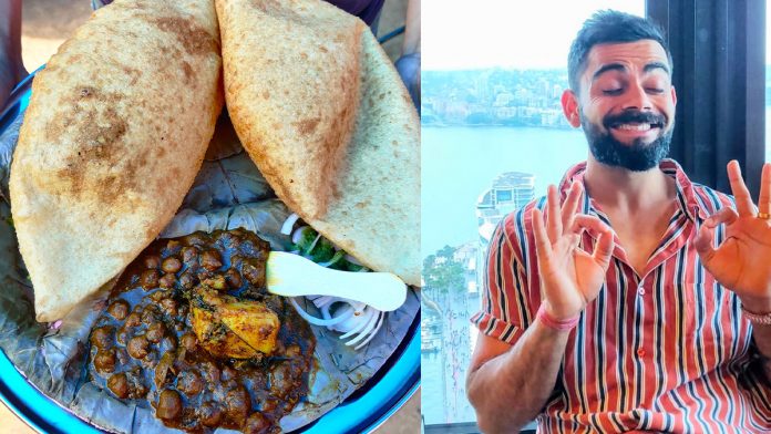 IND vs AUS Virat Kohlis eyes light up as a member of the support staff offers him chole bhature