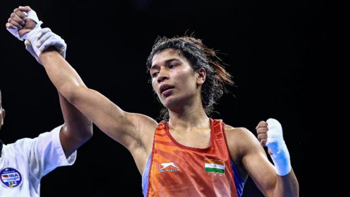 Nikhat Zareen puts forth a valiant effort to capture her second women's world boxing title