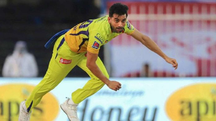 Deepak Chahar, a CSK all-rounder, was injured against the Mumbai Indians