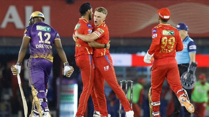 Punjab Kings defeated Kolkata Knight Riders by 7 runs using the DLS Method