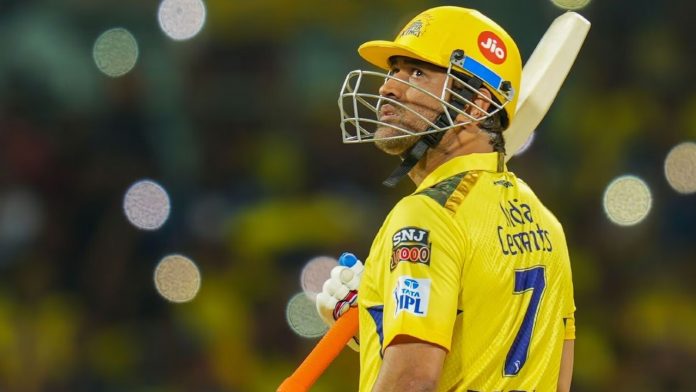 When MS Dhoni returns to Chepauk, he hits his first delivery for a six, thrilling the crowd