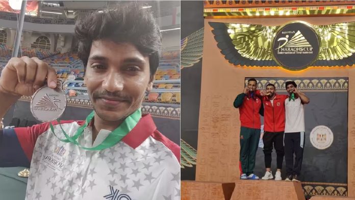 At the Pharaoh's Cup, gymnast Ashish Kumar places third in the floor exercise