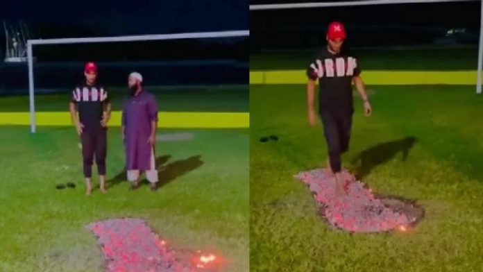 Watch: Mohammad Naim Sheikh of Bangladesh walks on fire for'mind-training' before of the Asia Cup 2023