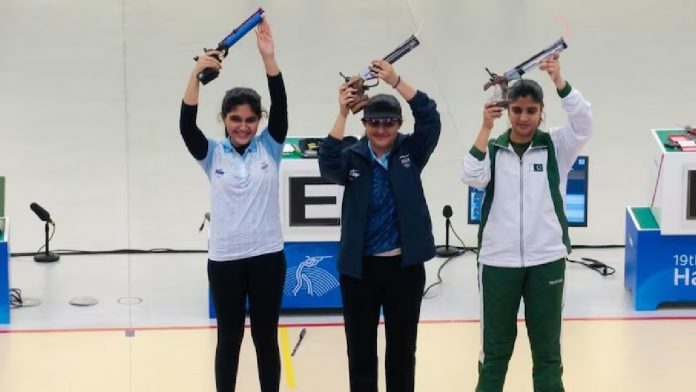 Asian Games: In the Women's 10 m Air Pistol Final, Palak wins a record-breaking gold medal while Esha takes silver