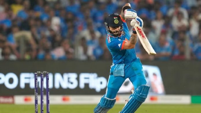 In the World Cup encounter between India and Bangladesh, Team India's Virat Kohli passes Jayawardene
