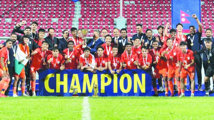 Indian football: India defeats Pakistan 3-0 to win the SAFF U19 championship