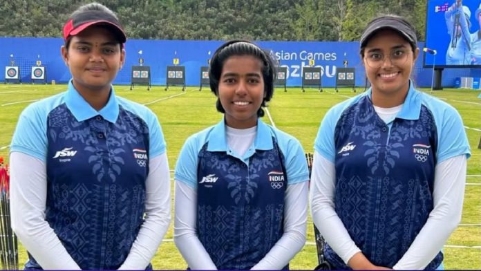 Indian women's compound team archers win the Asian Games gold medal