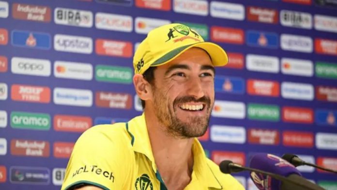 Australia's Mitchell Starc made a tongue-in-cheek 