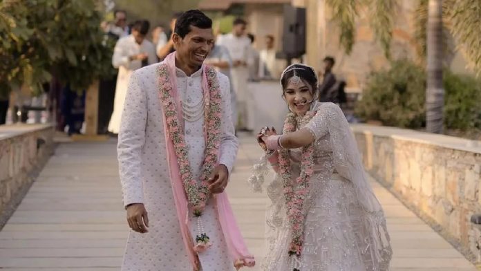 India Pacer Navdeep Saini shares wedding photos after marrying girlfriend Swati Asthana