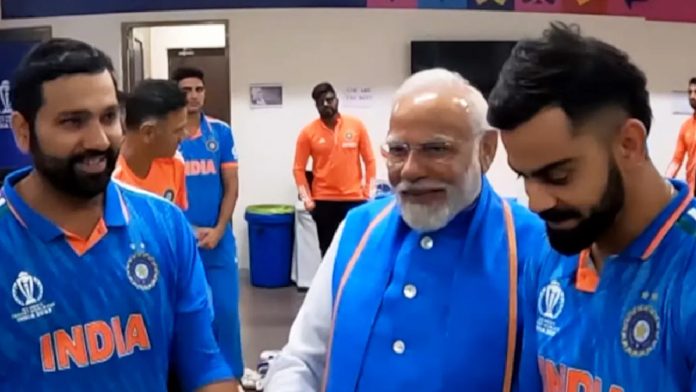 Prime Minister Modi's gesture towards Team India 