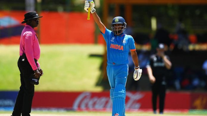 Team India defeated New Zealand by 214 runs in the ongoing ICC U19 Cricket World Cup