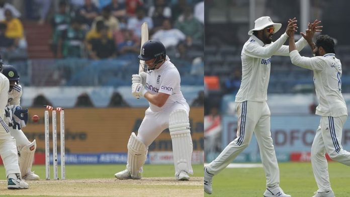 The stunned response of Jonny Bairstow upon choosing to leave Ravindra Jadeja's delivery