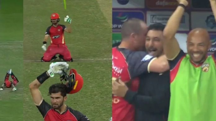 Watch: Shaheen celebrates with a bat throw during Desert Vipers' ILT20 victory over MI Emirates