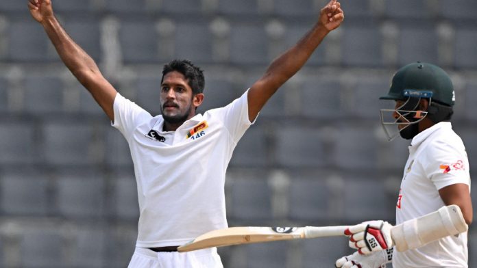 Sri Lanka's Kasun Rajitha is out of the second Bangladesh Test due to injury