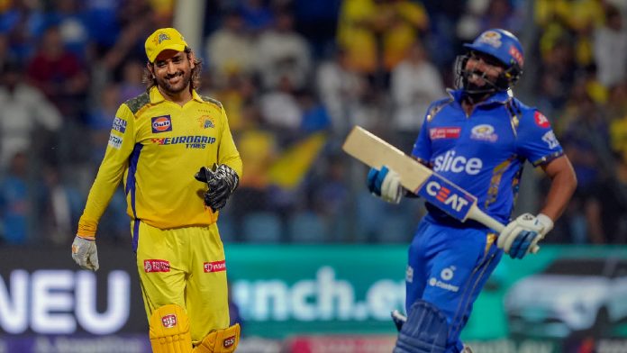 Brilliant gesture made by MS Dhoni for the distraught Rohit Sharma following the MI vs CSK game